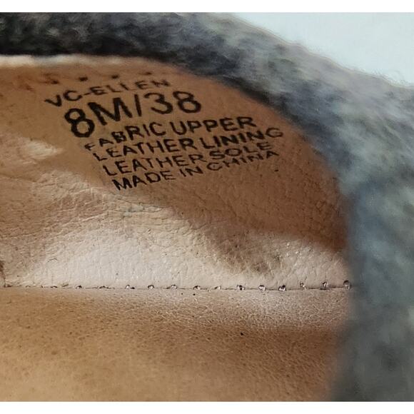 Vince Camuto Women’s VC-Ellen Ballet Flats 8M Pewter Wool Slip On Shoes - Picture 7 of 8